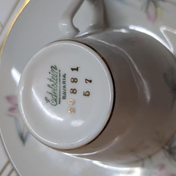 Vintage Mid century Edelstein Porcelain Made in Bavaria Germany Tea cup Saucer - Picture 3 of 6